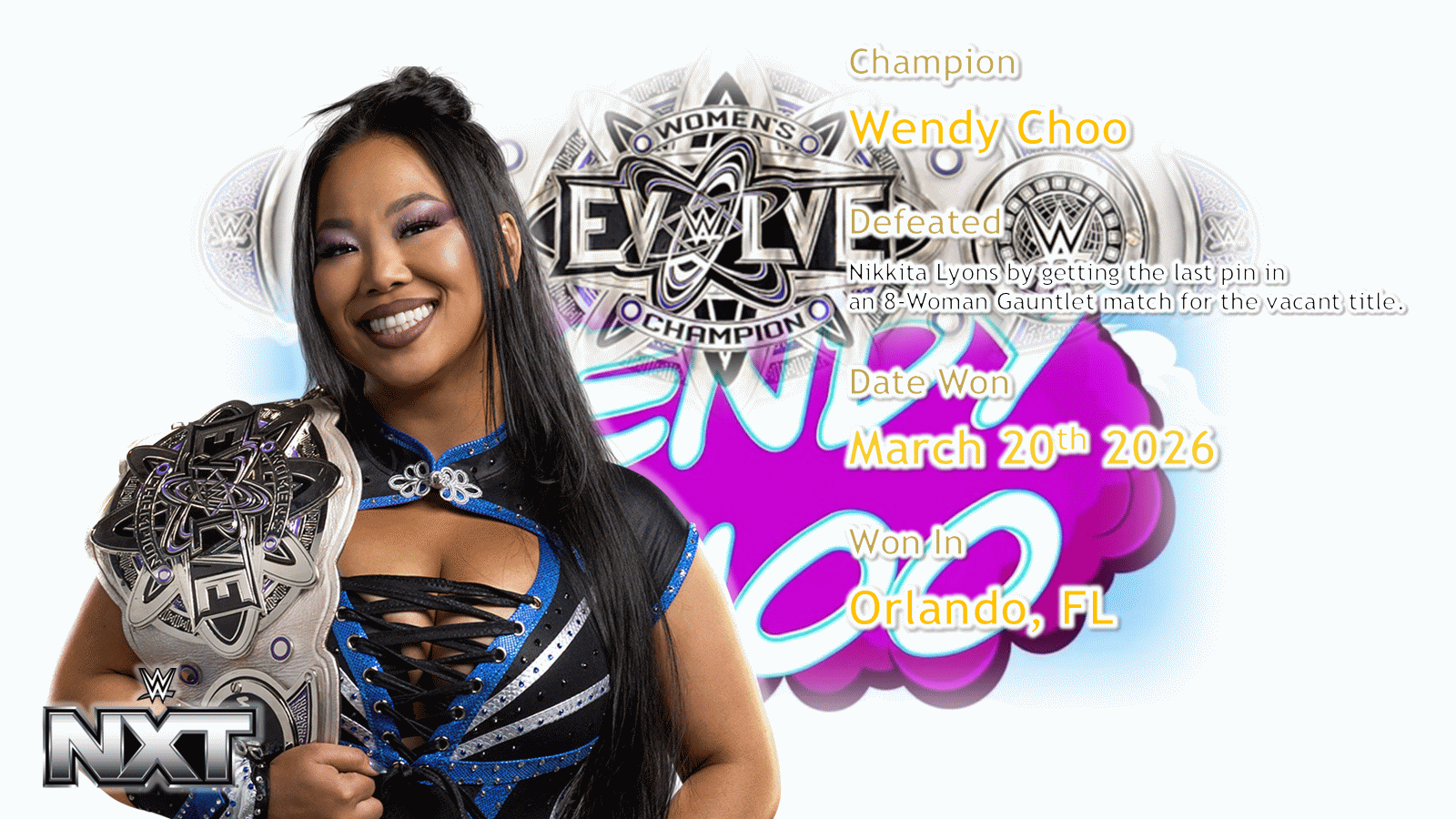 Wendy Choo (Women's Evolve Champion)